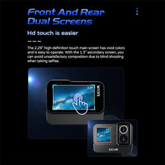 SJCAM SJ20 Dual Lens Dual Screen 4K 30FPS Action Camera Waterproof Sports Camera - TechGearPal