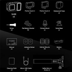 SJCAM SJ20 Dual Lens Dual Screen 4K 30FPS Action Camera Waterproof Sports Camera - TechGearPal