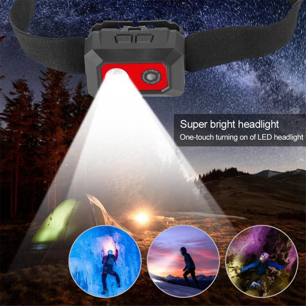 F18 HD 1080P Sports DV Camera Head-mounted DVR Action Camera Night Vision Video Camcorder with LED Headlight - TechGearPal