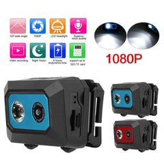 F18 HD 1080P Sports DV Camera Head-mounted DVR Action Camera Night Vision Video Camcorder with LED Headlight - TechGearPal
