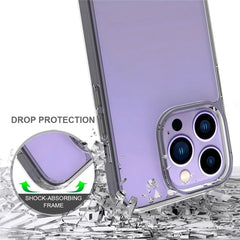 For iPhone 14 Pro 6.1 inch Shockproof Case Ultra Clear Phone Case Transparent Hard Acrylic Back + Soft TPU Cover - TechGearPal