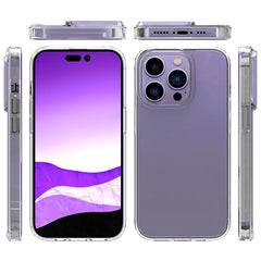 For iPhone 14 Pro 6.1 inch Shockproof Case Ultra Clear Phone Case Transparent Hard Acrylic Back + Soft TPU Cover - TechGearPal