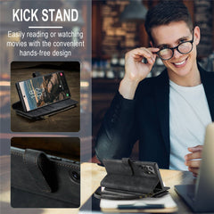 For Samsung Galaxy S22 Ultra 5G Phone Cases with Strap CASEME C30 Zipper Multiple Card Holder PU Leather Cover