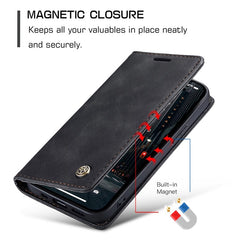 CASEME 013 Series for iPhone 14 Pro 6.1 inch Anti-fall PU Leather Wallet Case Magnetic Auto-absorbed Stand Anti-scratch Phone Cover - TechGearPal