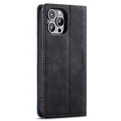 CASEME 013 Series for iPhone 14 Pro 6.1 inch Anti-fall PU Leather Wallet Case Magnetic Auto-absorbed Stand Anti-scratch Phone Cover - TechGearPal