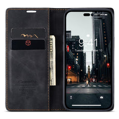 CASEME 013 Series for iPhone 14 Pro 6.1 inch Anti-fall PU Leather Wallet Case Magnetic Auto-absorbed Stand Anti-scratch Phone Cover - TechGearPal