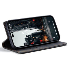CASEME 013 Series for iPhone 14 Pro 6.1 inch Anti-fall PU Leather Wallet Case Magnetic Auto-absorbed Stand Anti-scratch Phone Cover - TechGearPal