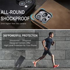 CASEME 013 Series for iPhone 14 Pro 6.1 inch Anti-fall PU Leather Wallet Case Magnetic Auto-absorbed Stand Anti-scratch Phone Cover - TechGearPal