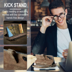 For Samsung Galaxy S22 Ultra 5G Phone Cases with Strap CASEME C30 Zipper Multiple Card Holder PU Leather Cover