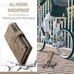 For Samsung Galaxy S22 Ultra 5G Phone Cases with Strap CASEME C30 Zipper Multiple Card Holder PU Leather Cover