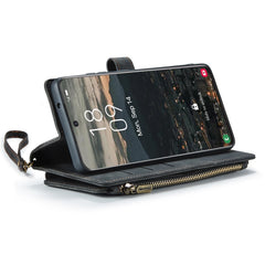 Für Samsung Galaxy S22+ 5G-Telefonhüllen mit Riemen CASEME C30 Reißverschluss Mehrere Kartenhalter PU-Lederabdeckung 