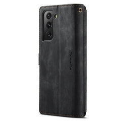 Für Samsung Galaxy S22 5G-Telefonhüllen mit Riemen CASEME C30 Reißverschluss Mehrere Kartenhalter PU-Lederabdeckung 