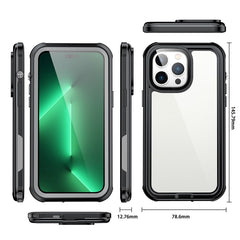 For iPhone 14 Pro 6.1 inch Transparent IP68 Waterproof Phone Case Anti-shock Neoprene Coated Mobile Phone Cover - TechGearPal