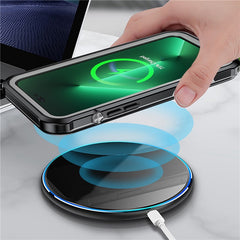 For iPhone 14 Pro 6.1 inch Transparent IP68 Waterproof Phone Case Anti-shock Neoprene Coated Mobile Phone Cover - TechGearPal