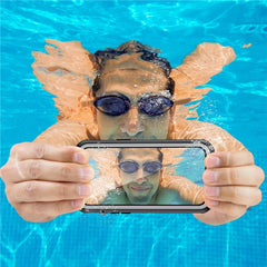 For iPhone 14 Pro 6.1 inch Transparent IP68 Waterproof Phone Case Anti-shock Neoprene Coated Mobile Phone Cover - TechGearPal