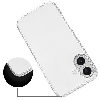For iPhone 16 Case Crystal Clear Flexible TPU Slim Phone Cover - TechGearPal