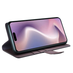 For iPhone 16 Case Genuine Split Leather Phone Cover with Wallet Stand