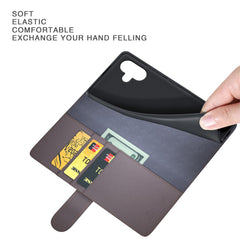 For iPhone 16 Case Genuine Split Leather Phone Cover with Wallet Stand