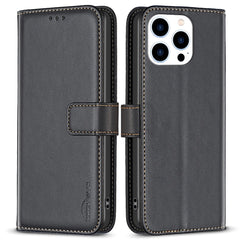 BINFEN COLOR BF17 For iPhone 16 Pro Max Case Flip Leather Wallet Phone Cover