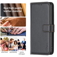 BINFEN COLOR BF17 For iPhone 16 Pro Max Case Flip Leather Wallet Phone Cover