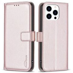 BINFEN COLOR BF17 For iPhone 16 Pro Max Case Flip Leather Wallet Phone Cover