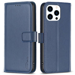 BINFEN COLOR BF17 For iPhone 16 Pro Max Case Flip Leather Wallet Phone Cover