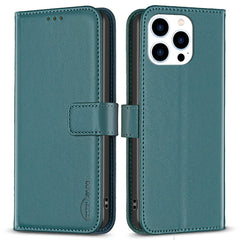 BINFEN COLOR BF17 For iPhone 16 Pro Max Case Flip Leather Wallet Phone Cover