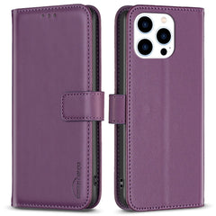 BINFEN COLOR BF17 For iPhone 16 Pro Max Case Flip Leather Wallet Phone Cover