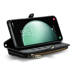 For Samsung Galaxy S23 FE Leather Case CASEME C36 Zipper Multiple Card Slots Phone Cover with Straps