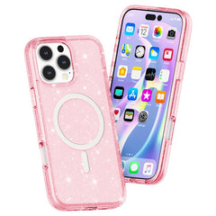 For iPhone 16 Pro Max Case Sparkly Glitter PC+TPU Phone Cover Compatible with MagSaf - TechGearPal