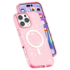 For iPhone 16 Pro Max Case Sparkly Glitter PC+TPU Phone Cover Compatible with MagSaf - TechGearPal
