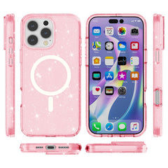 For iPhone 16 Pro Max Case Sparkly Glitter PC+TPU Phone Cover Compatible with MagSaf - TechGearPal