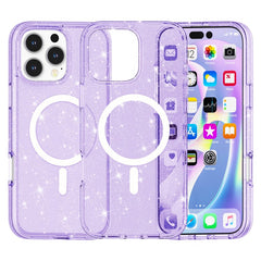 For iPhone 16 Pro Max Case Sparkly Glitter PC+TPU Phone Cover Compatible with MagSaf - TechGearPal