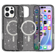For iPhone 16 Pro Max Case Sparkly Glitter PC+TPU Phone Cover Compatible with MagSaf - TechGearPal