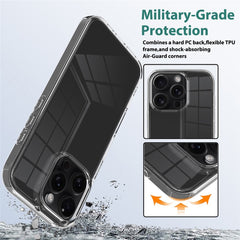 For iPhone 16 Pro Case Acrylic + TPU Anti-Scratch Clear Back Phone Cover