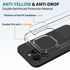 For iPhone 16 Pro Case Acrylic + TPU Anti-Scratch Clear Back Phone Cover