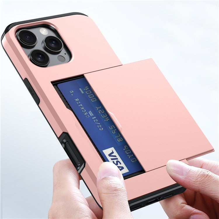 For iPhone 16 Pro Case Hidden Card Holder TPU + PC Phone Cover - TechGearPal