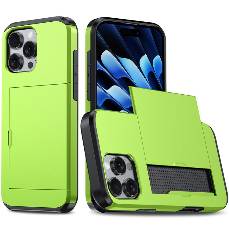 For iPhone 16 Pro Case Hidden Card Holder TPU + PC Phone Cover - TechGearPal