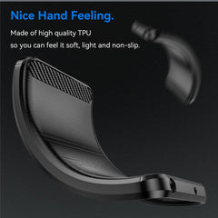 For iPhone 16 Case Brushed Soft TPU Phone Cover Carbon Fiber Texture