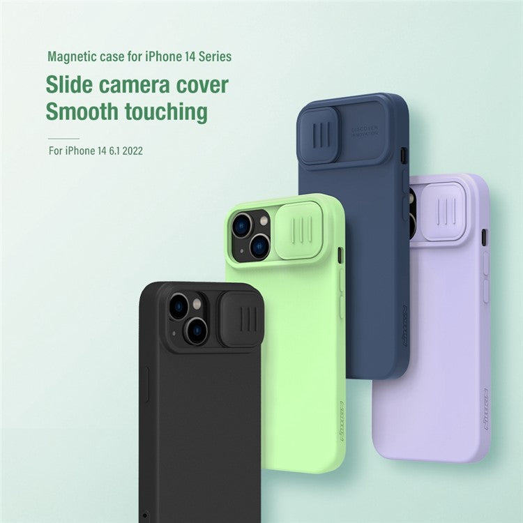 NILLKIN Magnetic Case for iPhone 14 Plus, Slide Camera Protection PC + Silicone Phone Cover Compatible with MagSaf - TechGearPal