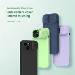 NILLKIN Magnetic Case for iPhone 14 Plus, Slide Camera Protection PC + Silicone Phone Cover Compatible with MagSaf - TechGearPal