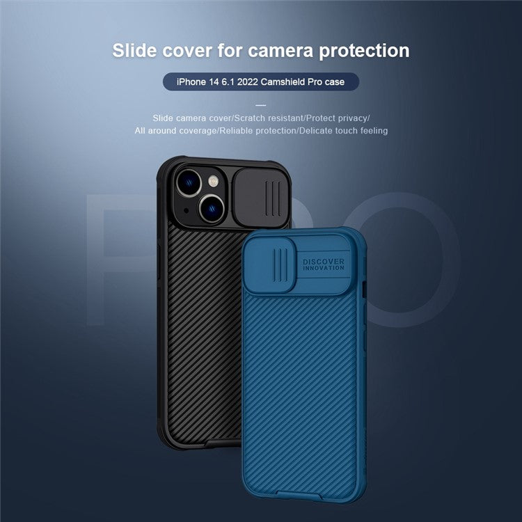 NILLKIN CamShield Pro Series for iPhone 14 / iPhone 13 Slide Camera Protection Phone Case Anti-drop Hybrid TPU + PC Back Cove - TechGearPal