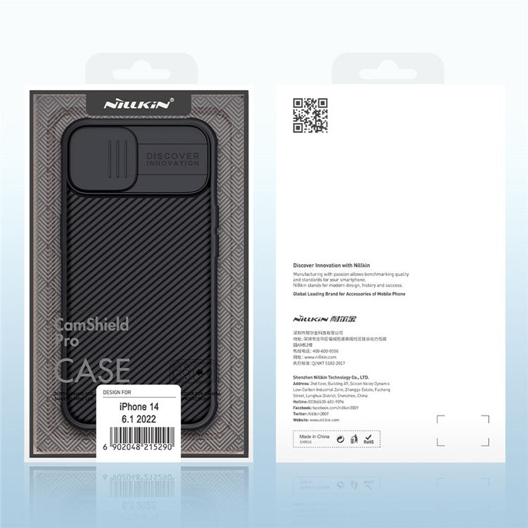 NILLKIN CamShield Pro Series for iPhone 14 / iPhone 13 Slide Camera Protection Phone Case Anti-drop Hybrid TPU + PC Back Cove - TechGearPal