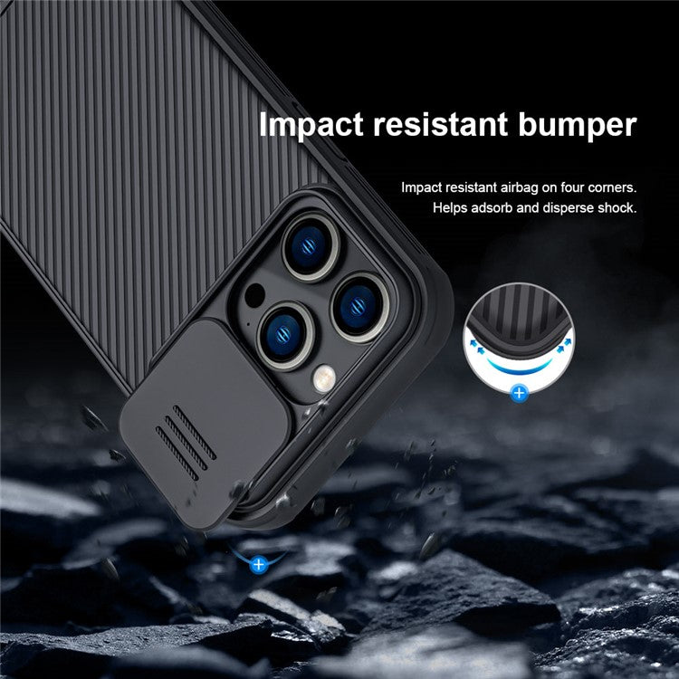 NILLKIN CamShield Pro Series for iPhone 14 Pro 6.1 inch Slide Camera Protection Hard PC Soft TPU Case Shockproof Phone Cove - TechGearPal