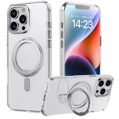 For iPhone 16 Pro Max Case Compatible with MagSafe TPU+Acrylic+Metal Kickstand Matte Phone Cover