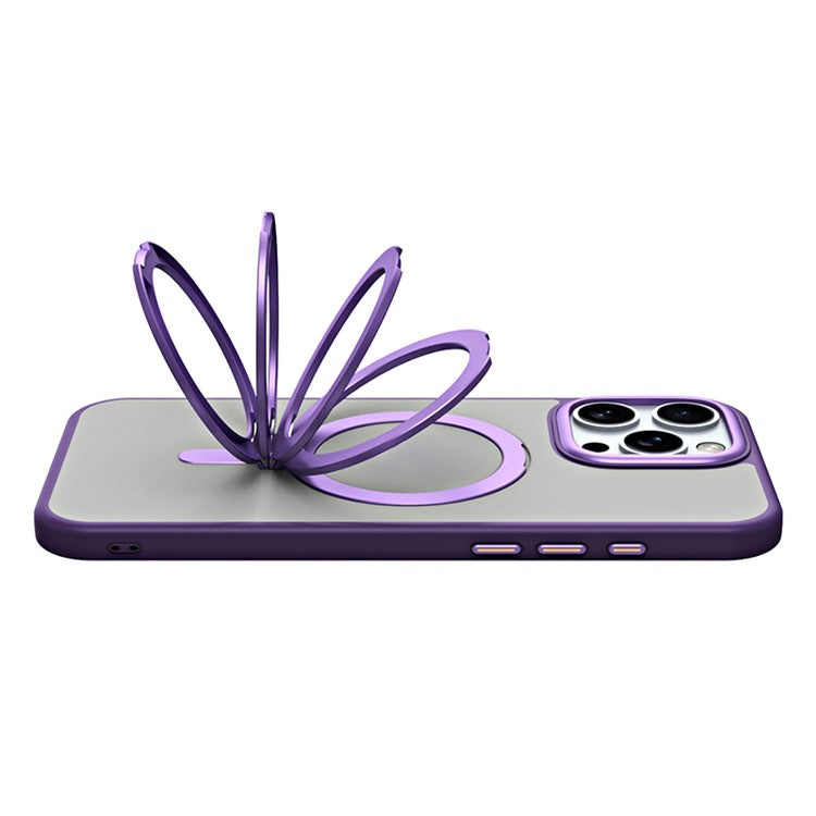 For iPhone 16 Pro Magnetic Case Anti-Drop TPU+Acrylic Kickstand Phone Cover - TechGearPal