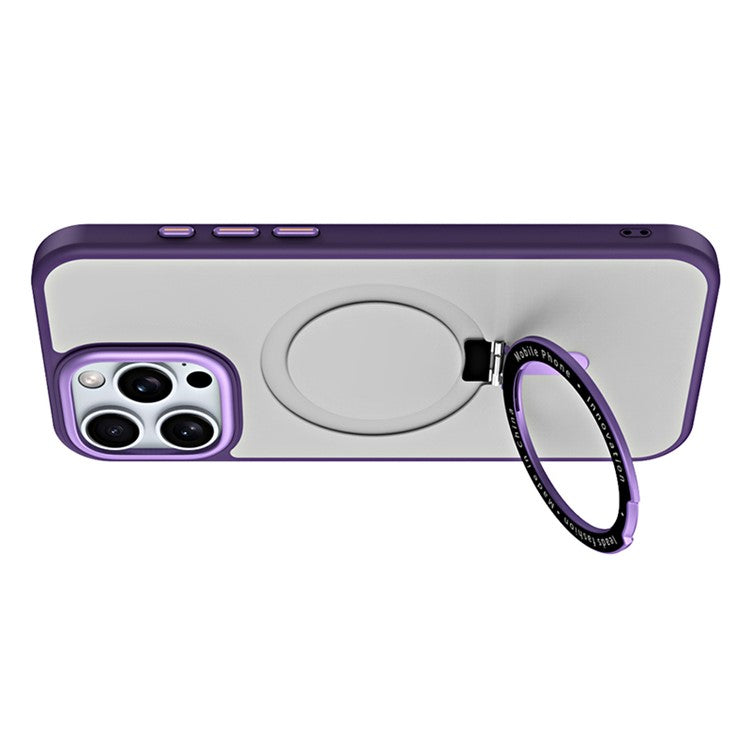 For iPhone 16 Pro Magnetic Case Anti-Drop TPU+Acrylic Kickstand Phone Cover - TechGearPal