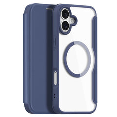 DUX DUCIS Skin X Pro for iPhone 16 Magnetic Case Card Slot PU Leather Flip Phone Cover