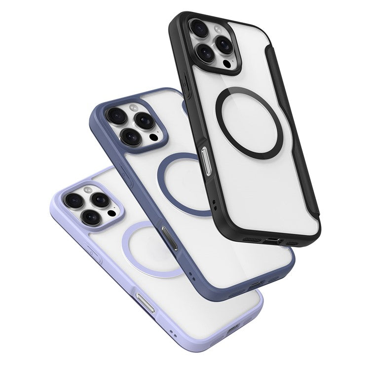 DUX DUCIS Skin X Pro for iPhone 16 Pro Leather Case Compatible with MagSafe Card Holder Phone Cove