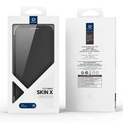 DUX DUCIS Skin X Pro for iPhone 16 Pro Leather Case Compatible with MagSafe Card Holder Phone Cove